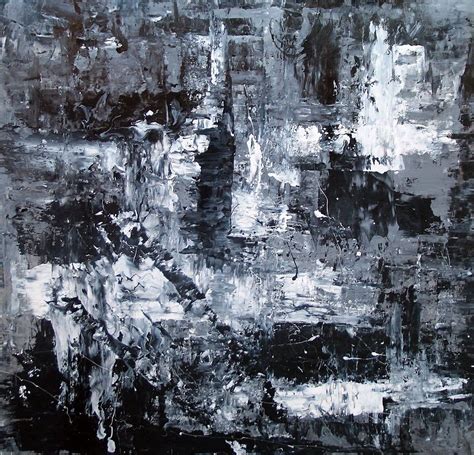 Black And White Abstract Art Monochromatic Abstract Painting Gold