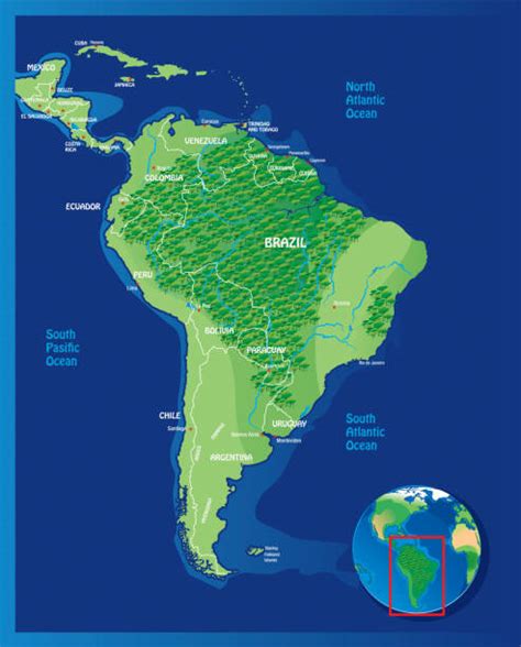 Amazon Rainforest Outline Map