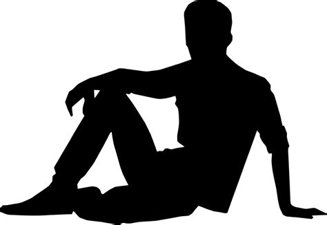 Silhouette Seated Man Silhouette Png Download 960664 Free