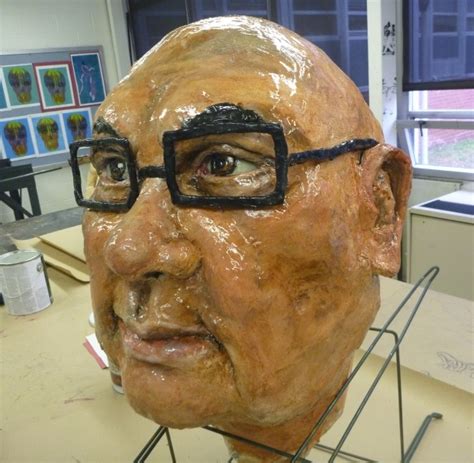 The Big Head Project Paper Mache Head Sculpture Lessons Cardboard