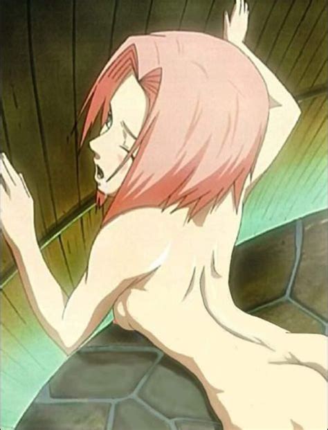 Rule 34 Female Female Only Green Eyes Human Naruto Nude Peeping Pink Hair Sakura Haruno Sauna
