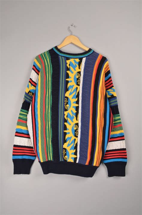 Carlo Colucci Vintage Crewneck Coogi Cardigan 80s 90s Retro Sweater