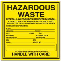 Hazardous Waste Labels Universal Waste Labels Emedco