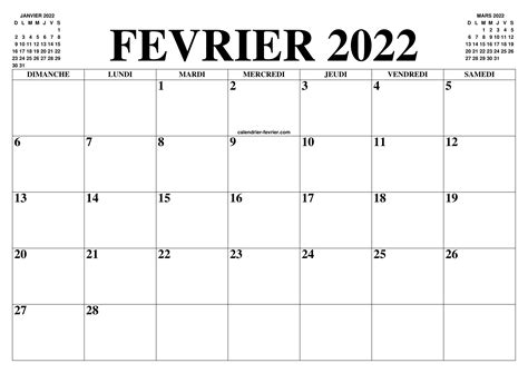 Calendrier Fevrier 2022 2023 Le Calendrier Du Mois De Fevrier 2022