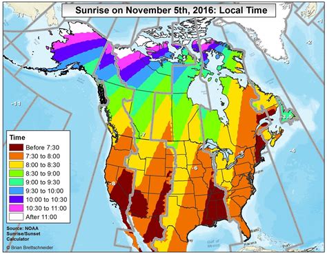 November 5 Latest Sunrise Of The Year Vivid Maps