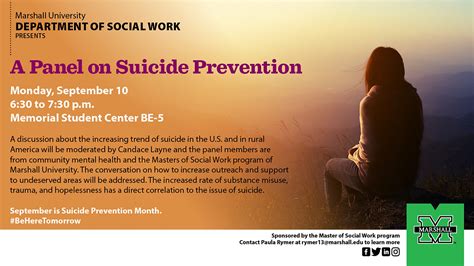 Department Of Social Work To Host Suicide Prevention Community