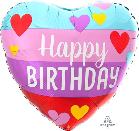 Happy Birthday Rainbow Hearts Balloon Balloon Anagram