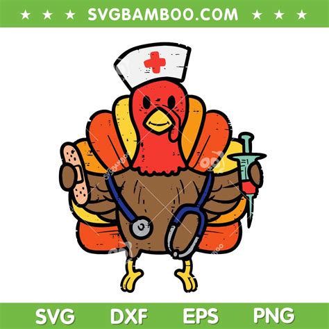 Nurse Turkey Thanksgiving Svg Scrub Top For Nurses