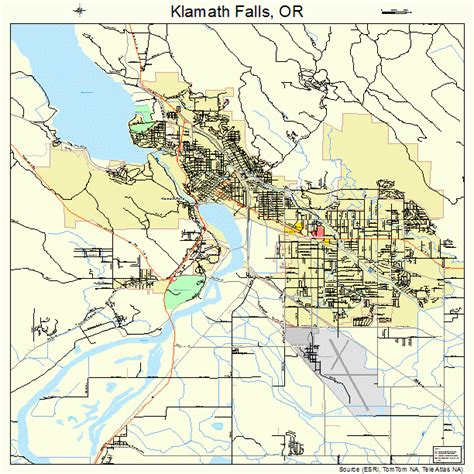 Klamath Falls Oregon Street Map 4139700