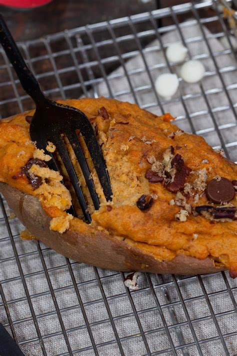 Dessert Loaded Twice Baked Sweet Potatoes Recipe The Protein Chef