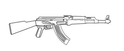 Ak 47 Line Art By Gmodmike On Deviantart