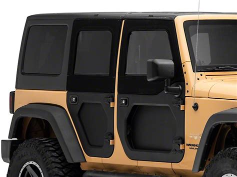 Bestop Jeep Wrangler Front And Rear Core Doors Black Twill 15321 17