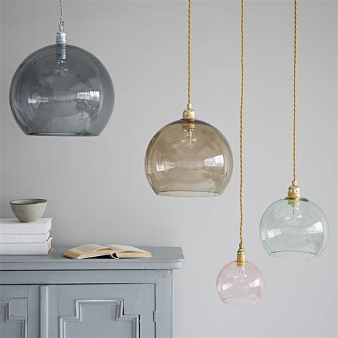 these beautiful coloured glass pendant lights look stunning alone or mixed and matched all