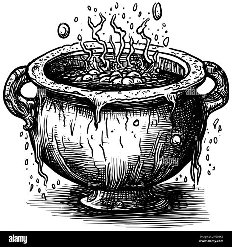 Cauldron Black And White Stock Vector Image And Art Alamy