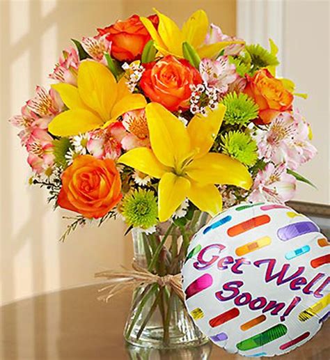 Get Well Soon Bouquet Wmylar Includes A Get Well Soon