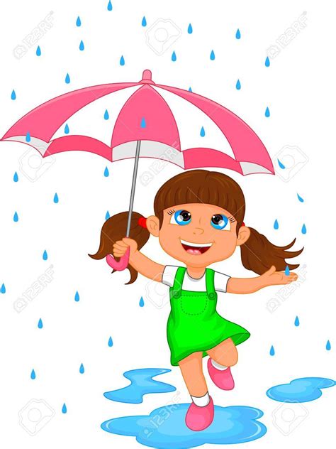 Girl With Umbrella In Rain Clipart 10 Free Cliparts