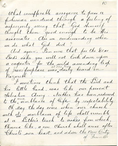 Page 10 Of 38 Handwritten Essay By Sam Henry Titled ‘the Voice From
