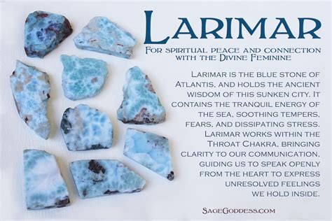 Larimar Is The Blue Stone Of Atlantis And As Such It Holds The