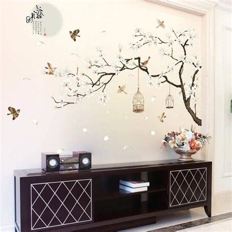 Buy White Blossom Tree Branch Wall Art Stickers Cherry Blossom Decals