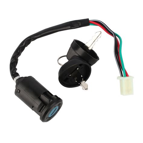Buy 4 Wires Ignition Switch Key With Caps Motorcycle Ignition Starter