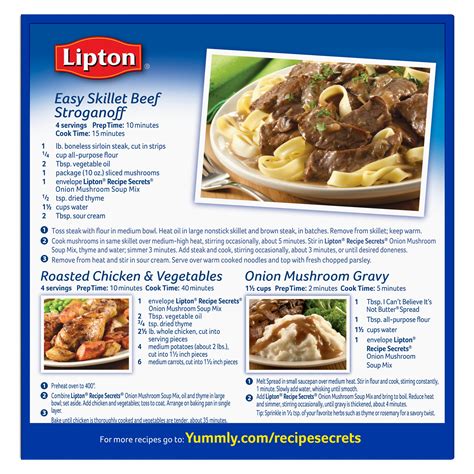 Empty dry soup mix and mushroom soup onto roast. Lipton Mushroom Onion Soup Mix Gravy - All Mushroom Info