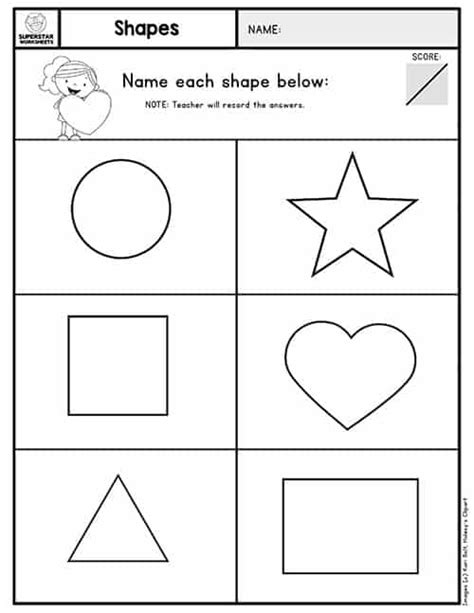 Pre Kindergarten Numbers Shapes Color Assessment Free