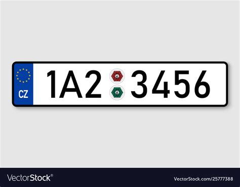 Vehicle Registration Plates Royalty Free Vector Image