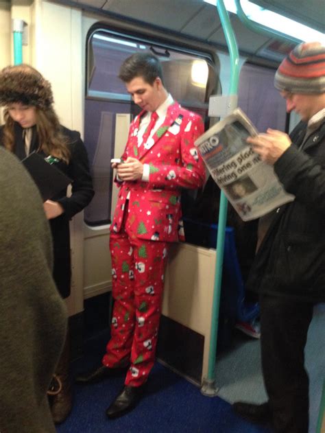 Forget Your Xmas Jumper Check This Guy On The Tube This