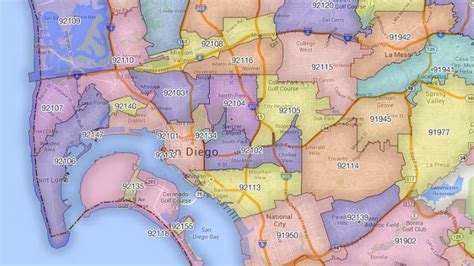San Diego Zip Code Map Maps For You