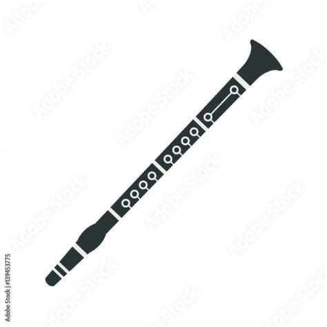 Clarinet Part Of Musical Instruments Set Of Realistic Cartoon Vector