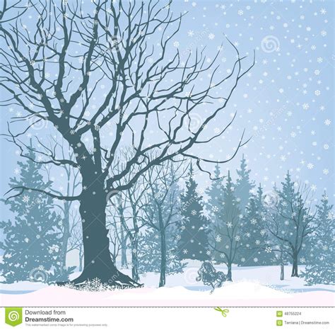 Christmas Snow Landscape Wallpaper Snowy Forest