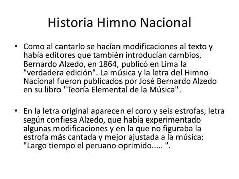 Himno Nacional Del Peru Historia Images