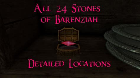 Skyrim All 24 Barenziah Stones Locations Walkthrough Youtube