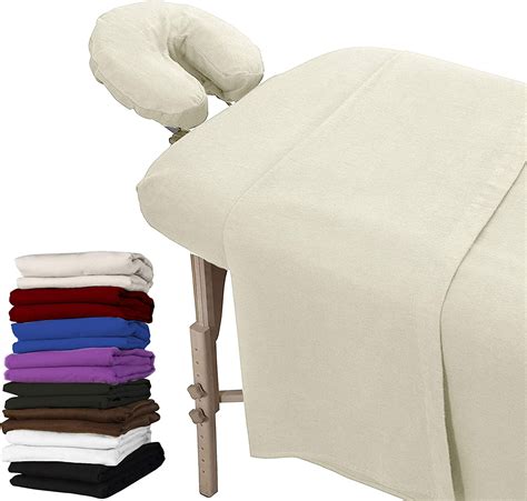 London Linens Extra Thick 3 Piece Set Massage Table Sheets Set 100 Natural Cotton