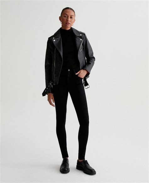 Farrah Skinny In Super Black At Ag Jeans Official Store