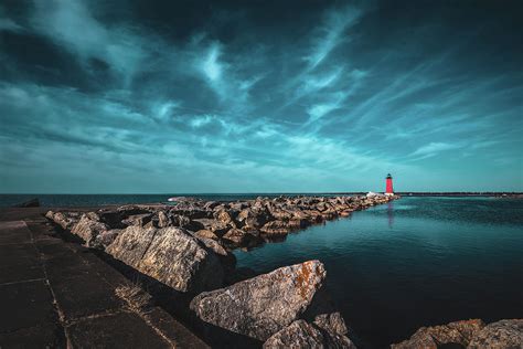 Manistique East Breakwater Light Photograph By Christopher Thomas