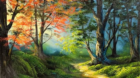 Hope you will enjoy th. Free Lesson | How To Paint A Vibrant Sunlit Forest ...