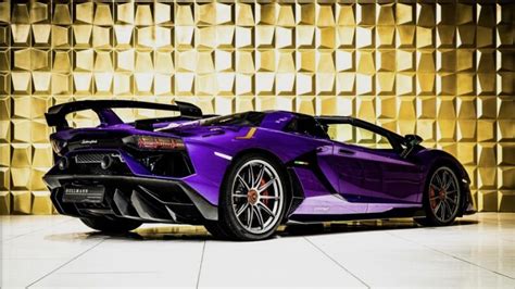 Purple Lamborghini Aventador Svj Roadster For Sale Slaylebrity