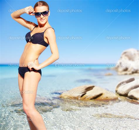 Bikini Girl On The Beach Stock Photo By Zastavkin
