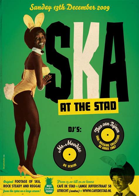 Series Of Flyers For Ska At The Stad On Behance Ska Jamaican Music