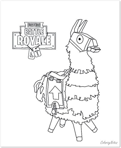 Fortnite Character Coloring Pages Llama Free Printable Coloring Pages