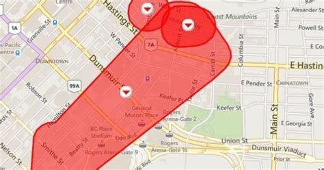 It said the cause of. BC Hydro Vancouver Power Outage Map Looks Like A Penis ...
