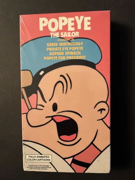 Vintage Popeye The Sailor Vhs Fully Animated Colors Cartoons New Factory Sealed 17 99 Picclick