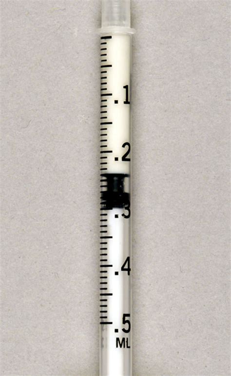 Let's understand and calculate how many millilitres are present in 45 milligrams of the. .5ml syringe