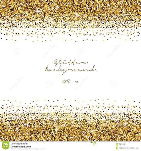 Golden Glitter Border Background Tinsel Shiny Backdrop Luxury Gold