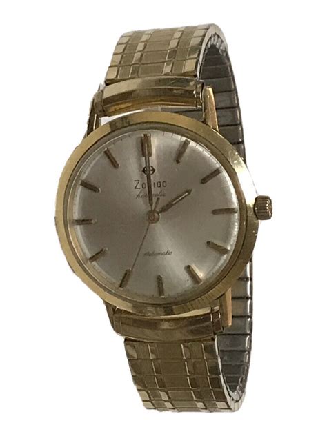 vintage zodiac hermetic automatic 10k gold filled men s watch antimagnetic ebay
