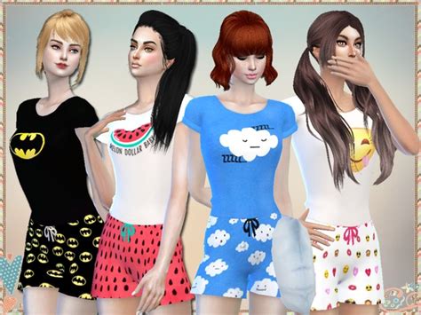 Cloudz Pajama Set By Simlark At Tsr Sims 4 Updates