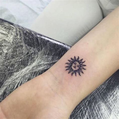 53 Cute Sun Tattoos Ideas For Men And Women MATCHEDZ Wrist Tattoos