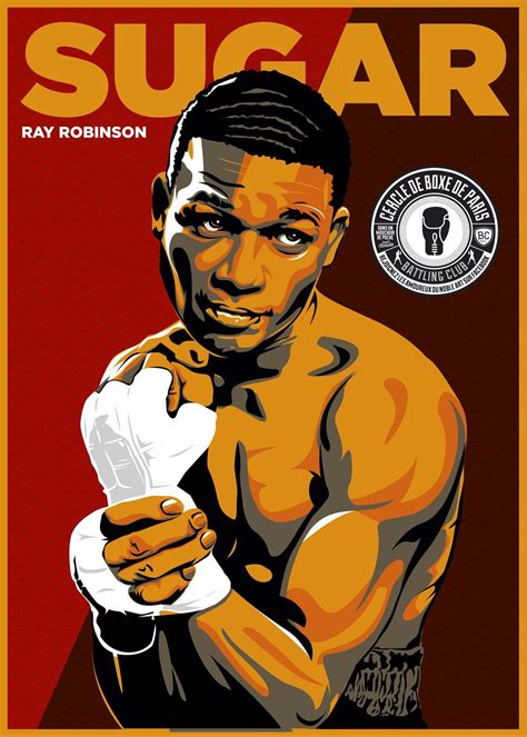 A Picture Of Sugar Ray Robinson Boxing By Christian Zivojinovic
