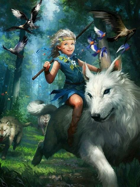 Wolf Child Illustration Art Fantasy Art Art
